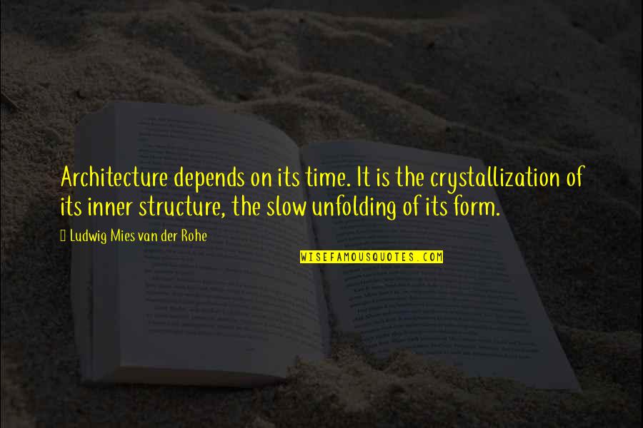 Architecture Quotes By Ludwig Mies Van Der Rohe: Architecture depends on its time. It is the