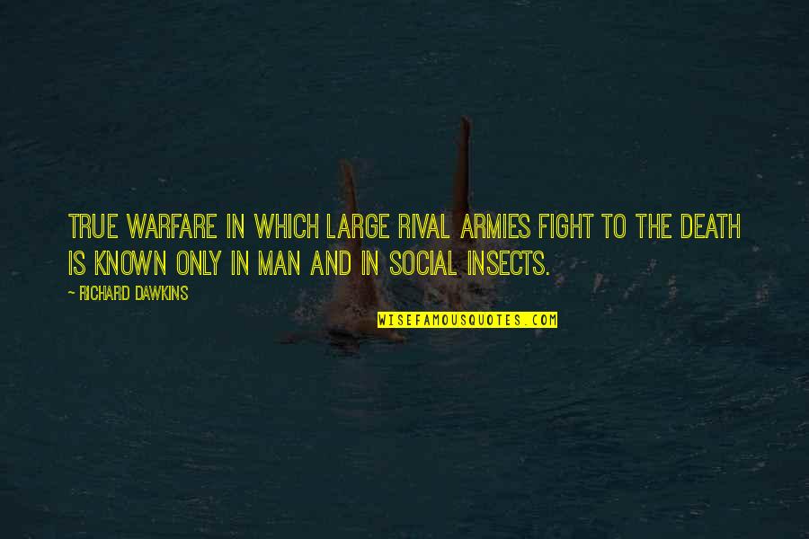 Arctonic Quotes By Richard Dawkins: True warfare in which large rival armies fight Arctonic Quotes By Richard Dawkins: True warfare in which large rival armies fight