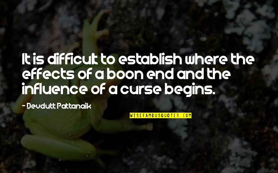 Ardal O Hanlon Quotes By Devdutt Pattanaik: It is difficult to establish where the effects