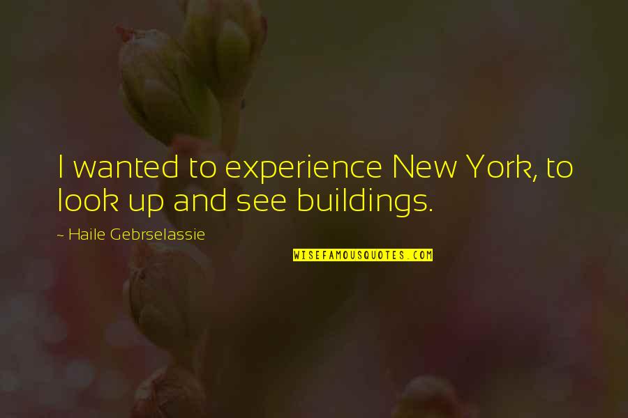 Ardida Spanish Term Quotes By Haile Gebrselassie: I wanted to experience New York, to look Ardida Spanish Term Quotes By Haile Gebrselassie: I wanted to experience New York, to look