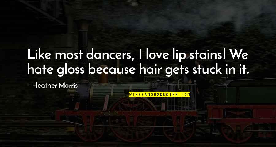 Ardizzoni Photography Quotes By Heather Morris: Like most dancers, I love lip stains! We