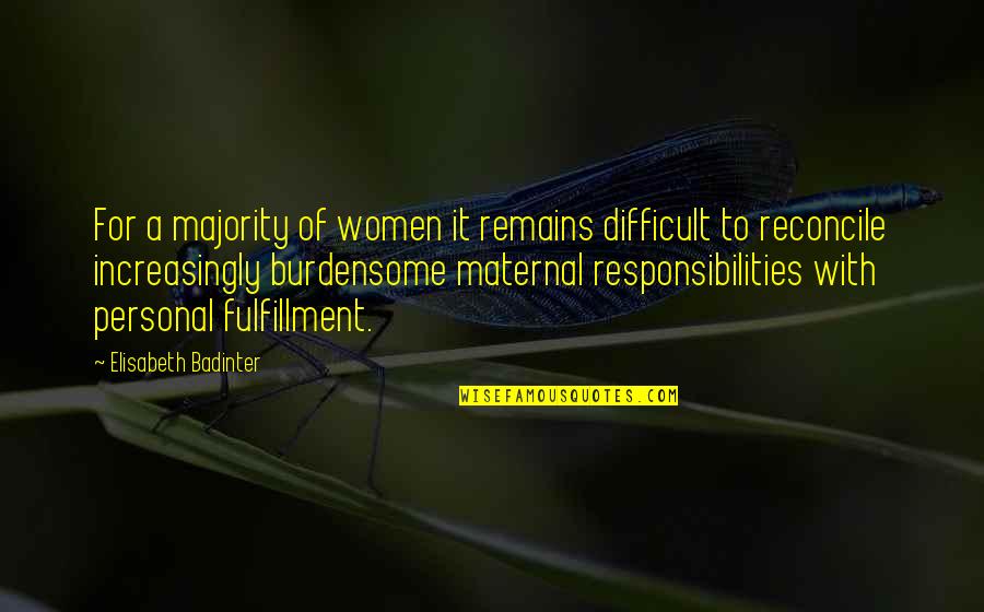Ardokum Quotes By Elisabeth Badinter: For a majority of women it remains difficult Ardokum Quotes By Elisabeth Badinter: For a majority of women it remains difficult