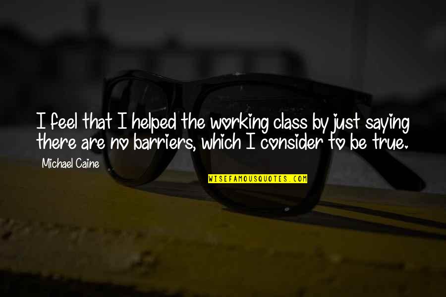 Ardorshop Quotes By Michael Caine: I feel that I helped the working class