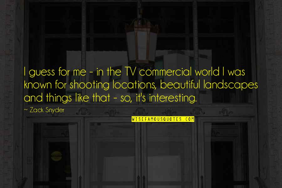Arduousness In A Sentence Quotes By Zack Snyder: I guess for me - in the TV