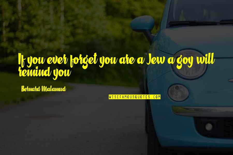 Are Ever Quotes By Bernard Malamud: If you ever forget you are a Jew