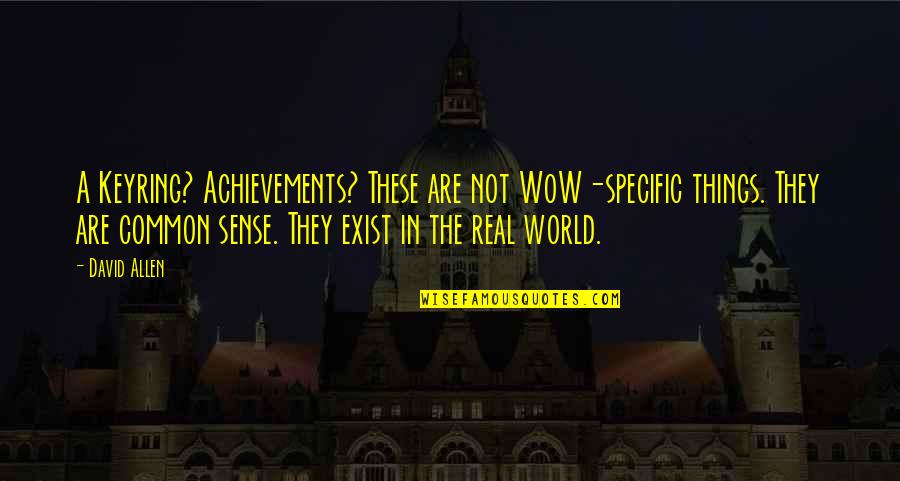 Are These Real Quotes By David Allen: A Keyring? Achievements? These are not WoW-specific things.