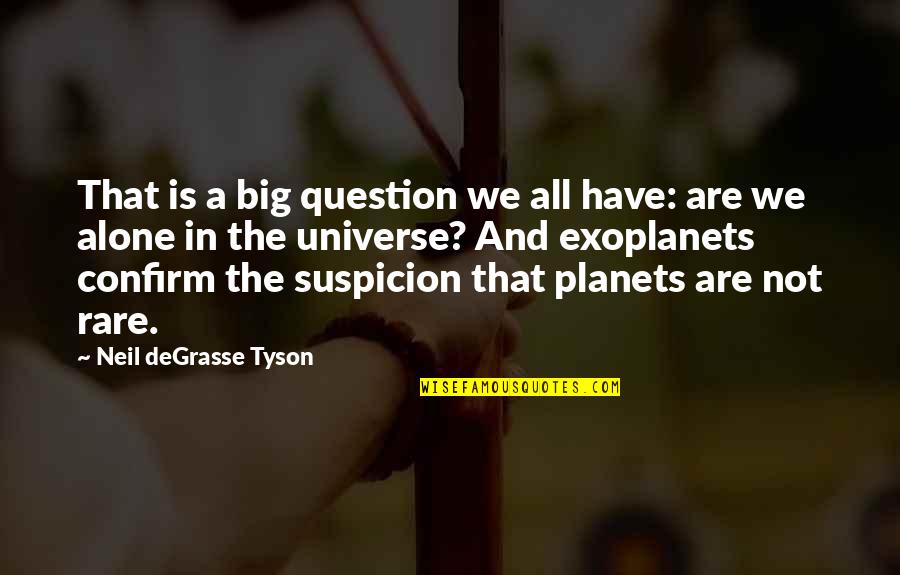 Are We Alone Quotes By Neil DeGrasse Tyson: That is a big question we all have: