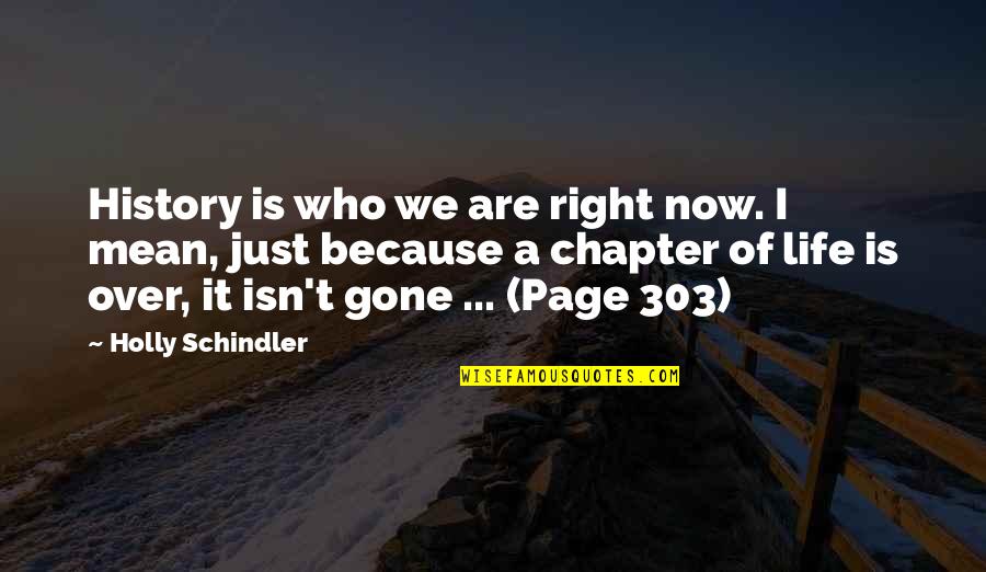 Are We Over Quotes By Holly Schindler: History is who we are right now. I