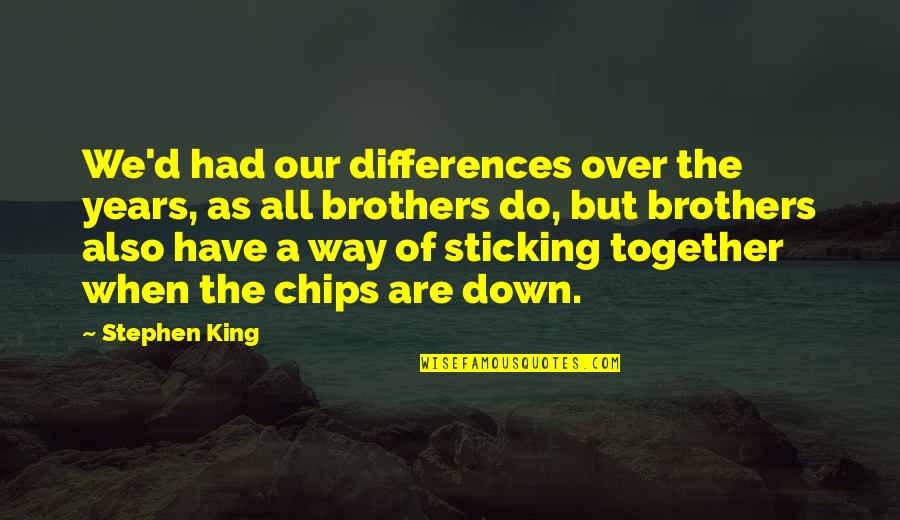 Are We Over Quotes By Stephen King: We'd had our differences over the years, as