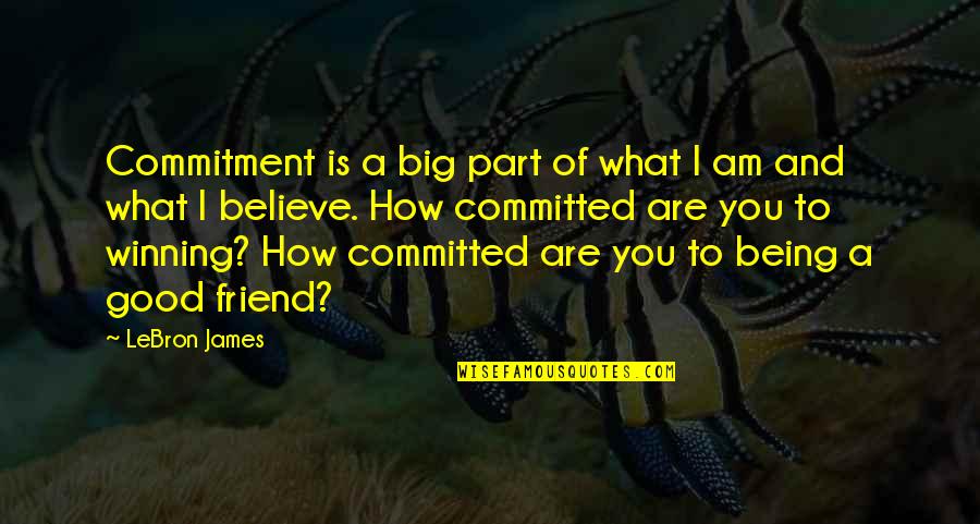 Are You Committed Quotes By LeBron James: Commitment is a big part of what I