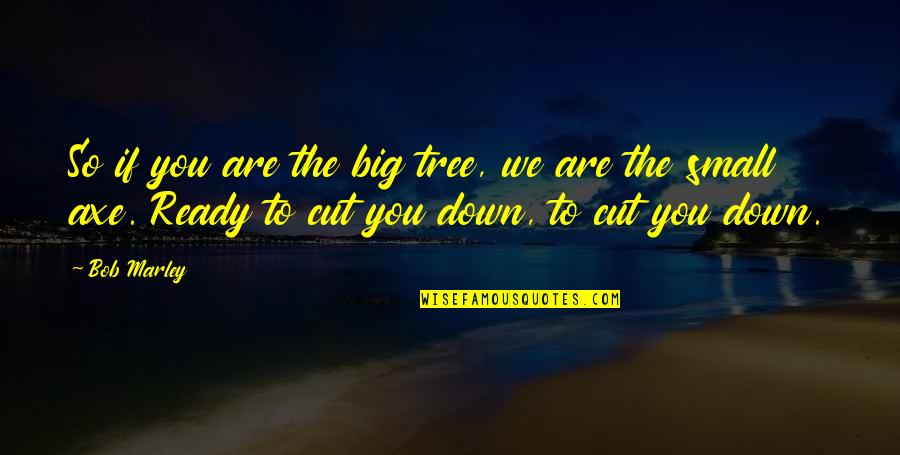 Are You Down Quotes By Bob Marley: So if you are the big tree, we