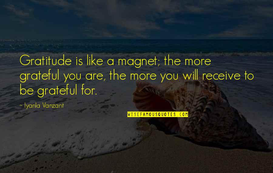 Are You Grateful Quotes By Iyanla Vanzant: Gratitude is like a magnet; the more grateful