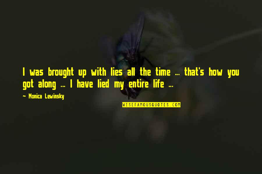 Are You Hurt Or Injured Quotes By Monica Lewinsky: I was brought up with lies all the