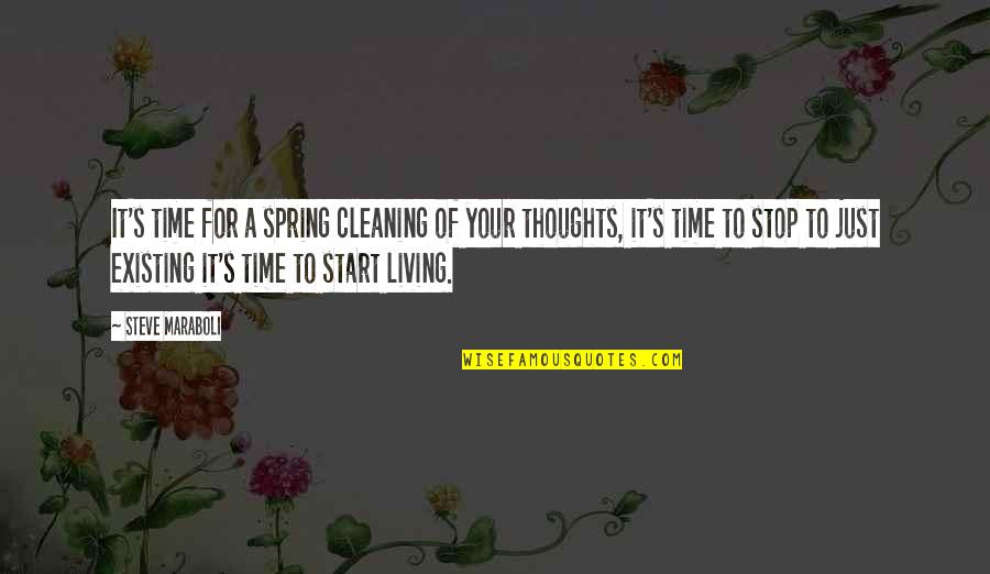 Are You Living Or Are You Existing Quotes By Steve Maraboli: It's time for a spring cleaning of your