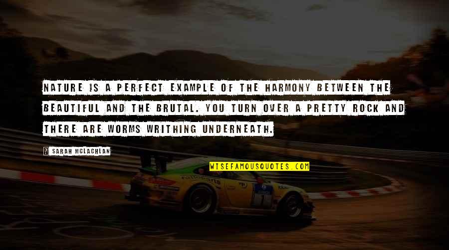 Are You Perfect Quotes By Sarah McLachlan: Nature is a perfect example of the harmony Are You Perfect Quotes By Sarah McLachlan: Nature is a perfect example of the harmony