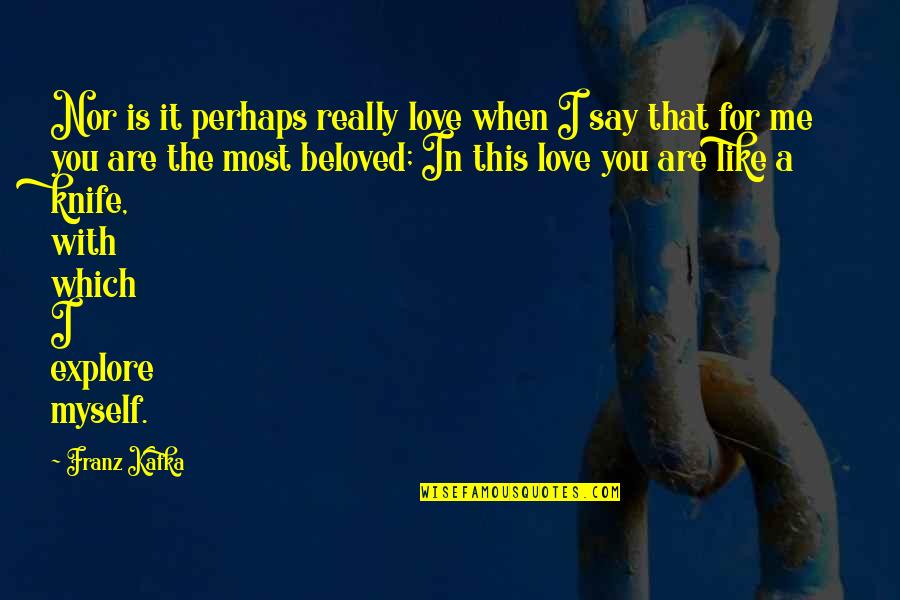 Are You Really In Love Quotes By Franz Kafka: Nor is it perhaps really love when I
