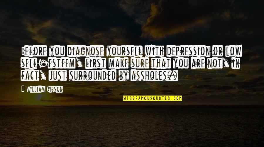 Are You Sure Quotes By William Gibson: Before you diagnose yourself with depression or low