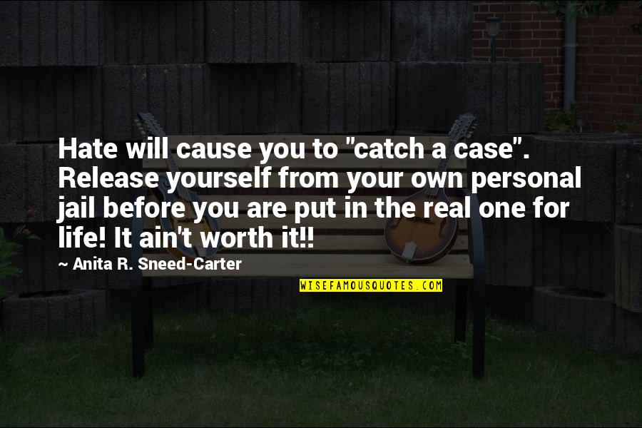 Are You Worth It Quotes By Anita R. Sneed-Carter: Hate will cause you to "catch a case".