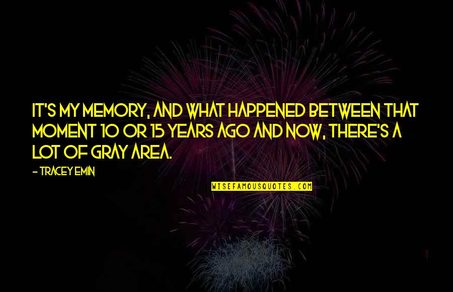 Area 15 Quotes By Tracey Emin: It's my memory, and what happened between that Area 15 Quotes By Tracey Emin: It's my memory, and what happened between that