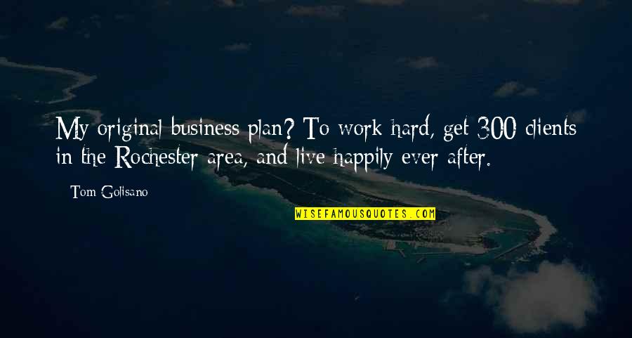 Area Quotes By Tom Golisano: My original business plan? To work hard, get