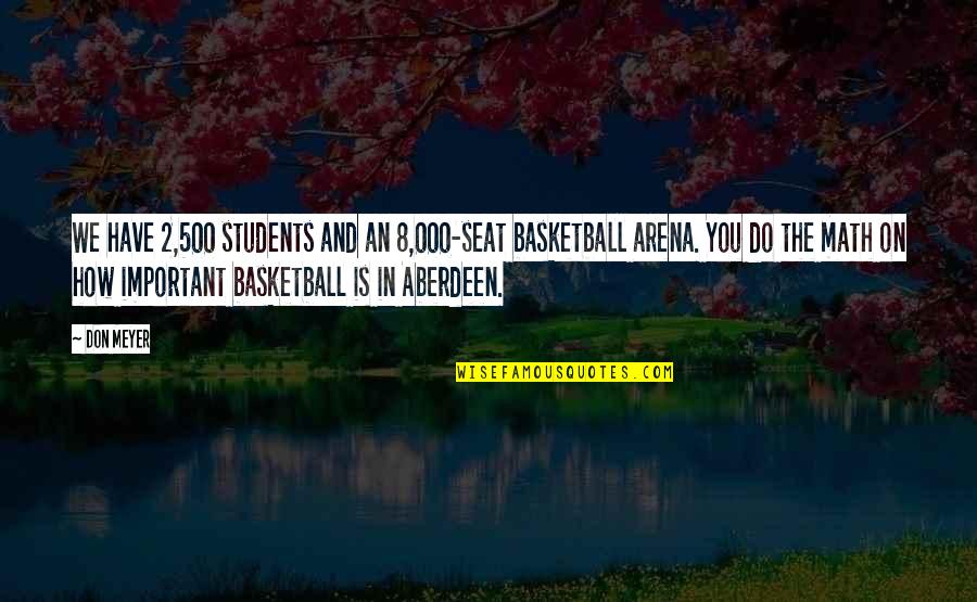 Arena's Quotes By Don Meyer: We have 2,500 students and an 8,000-seat basketball