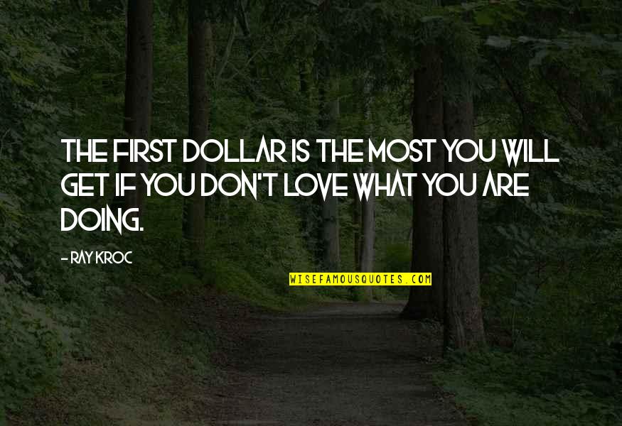 Are't Quotes By Ray Kroc: The first dollar is the most you will