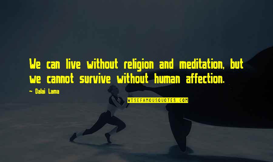 Argentines Woman Quotes By Dalai Lama: We can live without religion and meditation, but