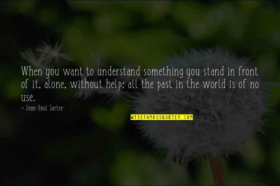 Argentino Hotel Quotes By Jean-Paul Sartre: When you want to understand something you stand