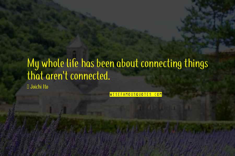 Arghhhh Quotes By Joichi Ito: My whole life has been about connecting things