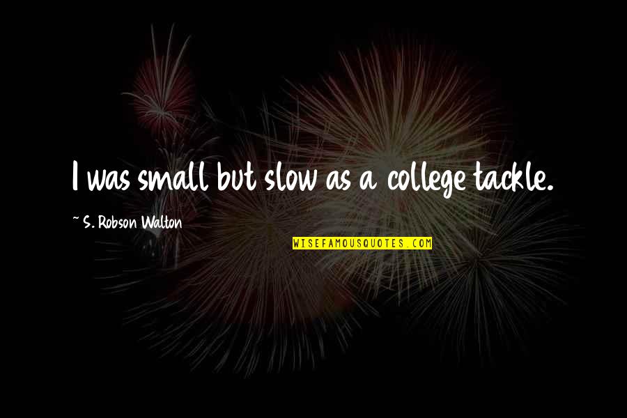 Argies Nuts Quotes By S. Robson Walton: I was small but slow as a college