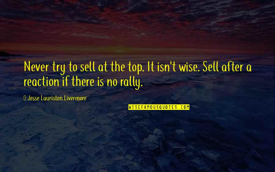 Argoudelis Md Quotes By Jesse Lauriston Livermore: Never try to sell at the top. It