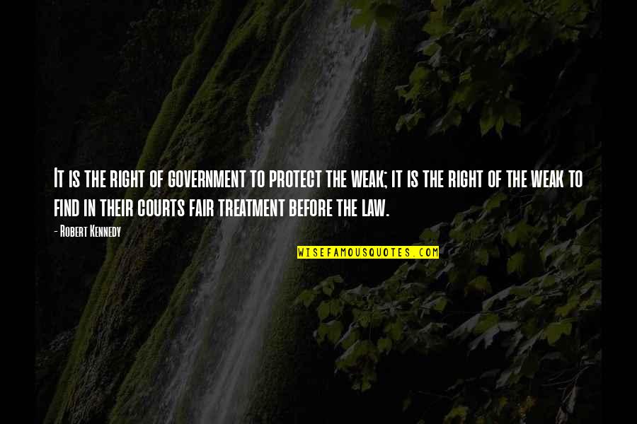 Arguing With A Fool Quotes By Robert Kennedy: It is the right of government to protect