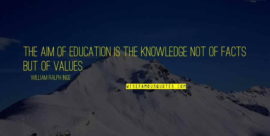 Argun Games Quotes By William Ralph Inge: The aim of education is the knowledge not Argun Games Quotes By William Ralph Inge: The aim of education is the knowledge not