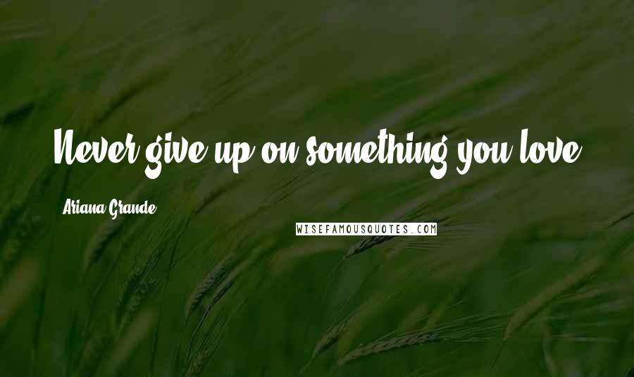 Ariana Grande quotes: Never give up on something you love