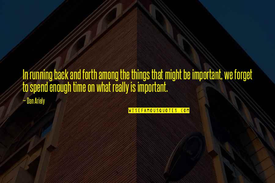 Ariely Dan Quotes By Dan Ariely: In running back and forth among the things