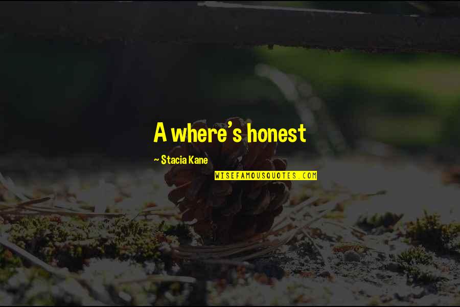 Ariosto Blanco Quotes By Stacia Kane: A where's honest Ariosto Blanco Quotes By Stacia Kane: A where's honest