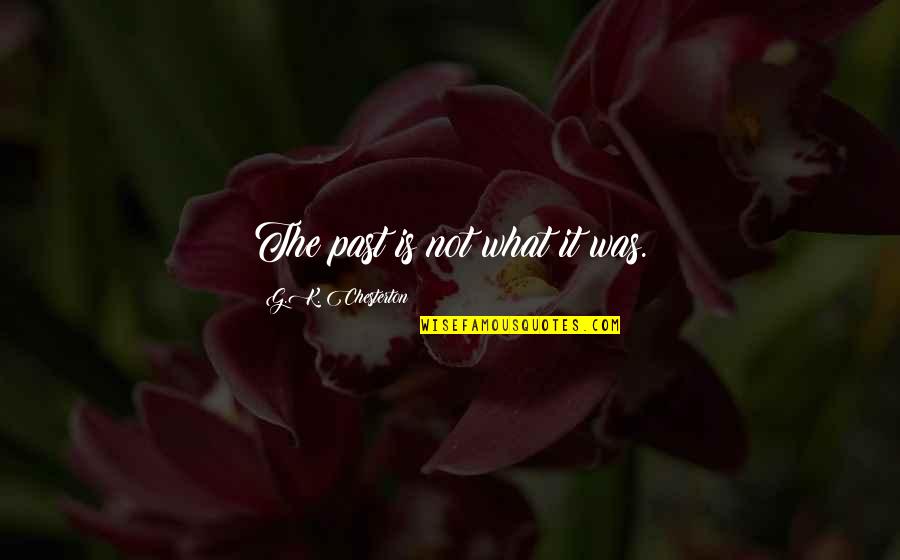 Aristaeus Quotes By G.K. Chesterton: The past is not what it was. Aristaeus Quotes By G.K. Chesterton: The past is not what it was.