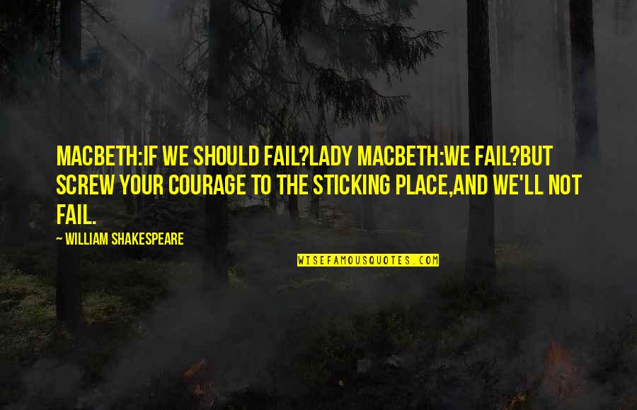 Aristofan Abe Quotes By William Shakespeare: Macbeth:If we should fail?Lady Macbeth:We fail?But screw your Aristofan Abe Quotes By William Shakespeare: Macbeth:If we should fail?Lady Macbeth:We fail?But screw your