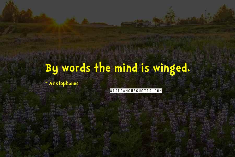 Aristophanes quotes: By words the mind is winged.