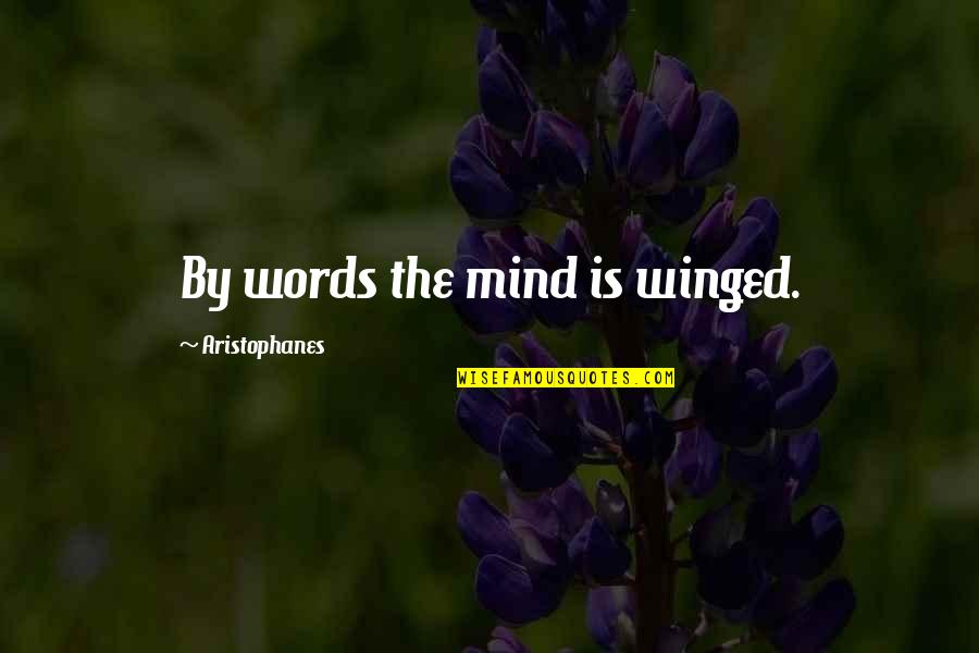 Aristophanes Quotes By Aristophanes: By words the mind is winged.