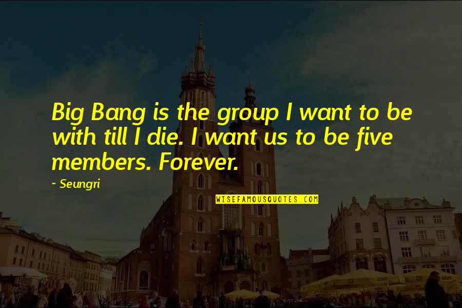 Arita Quotes By Seungri: Big Bang is the group I want to