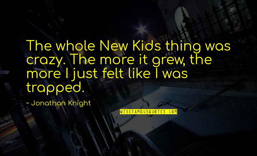 Aritenoides Quotes By Jonathan Knight: The whole New Kids thing was crazy. The
