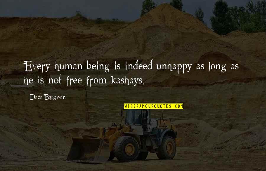 Ariwan Rakvit Quotes By Dada Bhagwan: Every human being is indeed unhappy as long