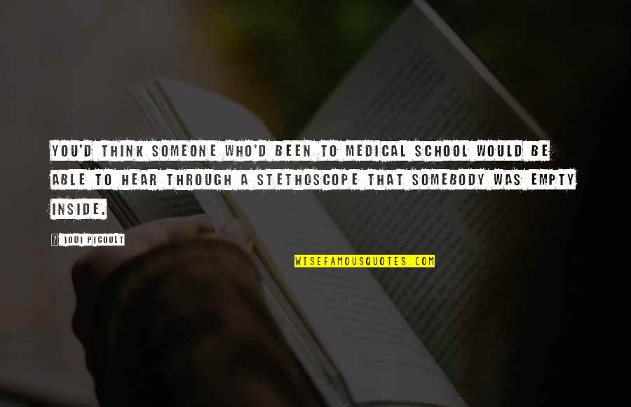 Arkane Shake Quotes By Jodi Picoult: You'd think someone who'd been to medical school