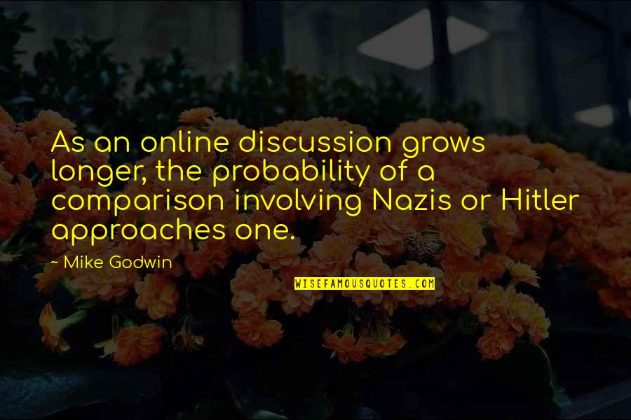 Arkane Shake Quotes By Mike Godwin: As an online discussion grows longer, the probability