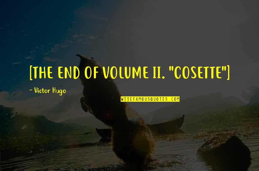 Arley Perez Quotes By Victor Hugo: [THE END OF VOLUME II. "COSETTE"]