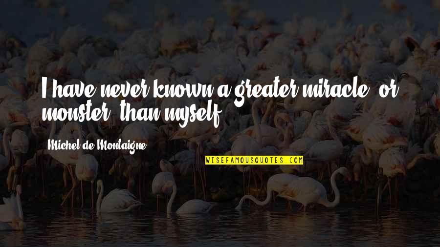Armastan Ei Quotes By Michel De Montaigne: I have never known a greater miracle, or