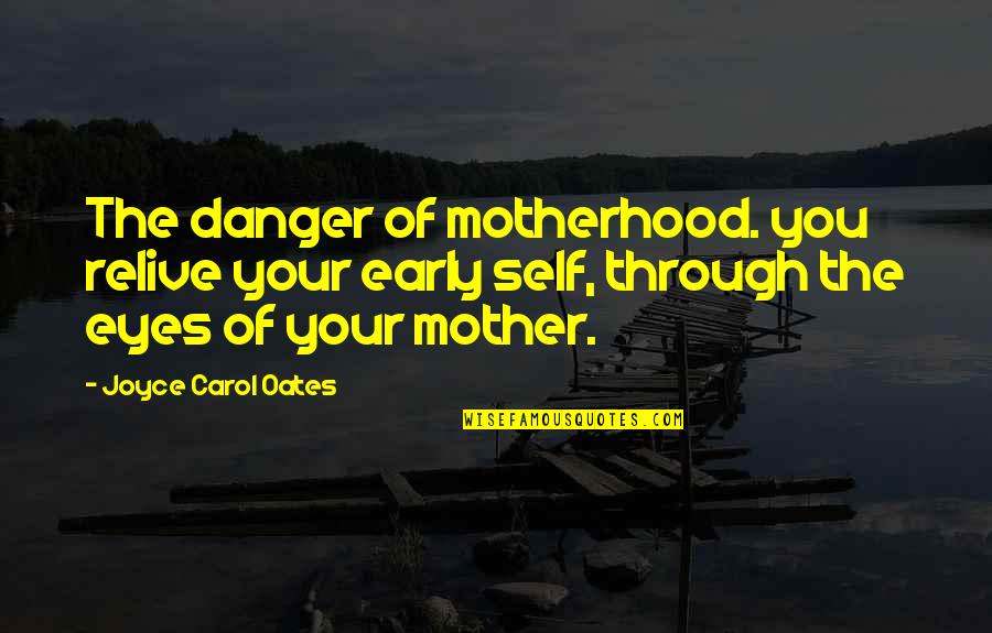 Armchairs For The Elderly Quotes By Joyce Carol Oates: The danger of motherhood. you relive your early