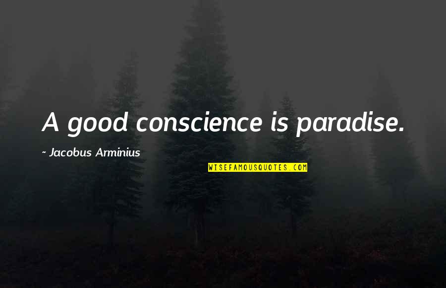 Arminius Quotes By Jacobus Arminius: A good conscience is paradise.