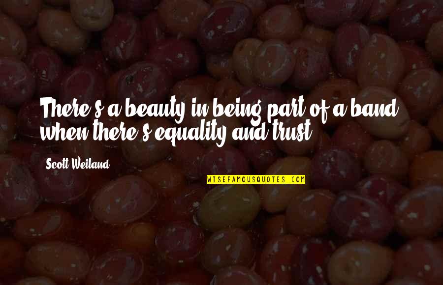 Arms And Influence Quotes By Scott Weiland: There's a beauty in being part of a